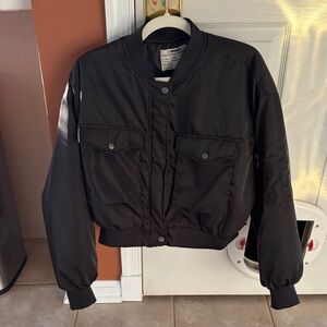 Classic Black Bomber Jacket